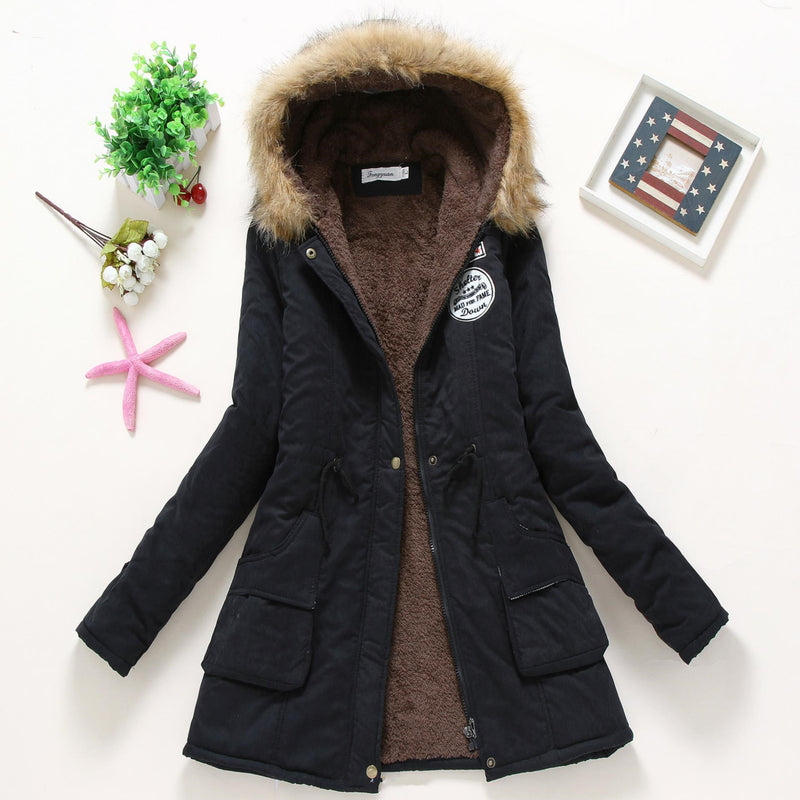 Women's Hooded Winter Jacket, Fashion Warm Coat