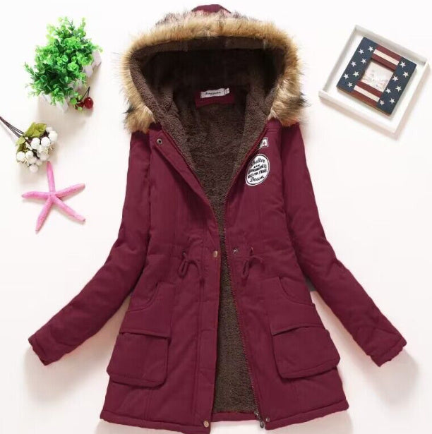 Women's Hooded Winter Jacket, Fashion Warm Coat