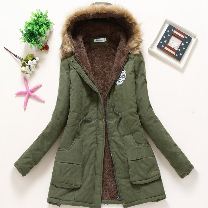 Women's Hooded Winter Jacket, Fashion Warm Coat